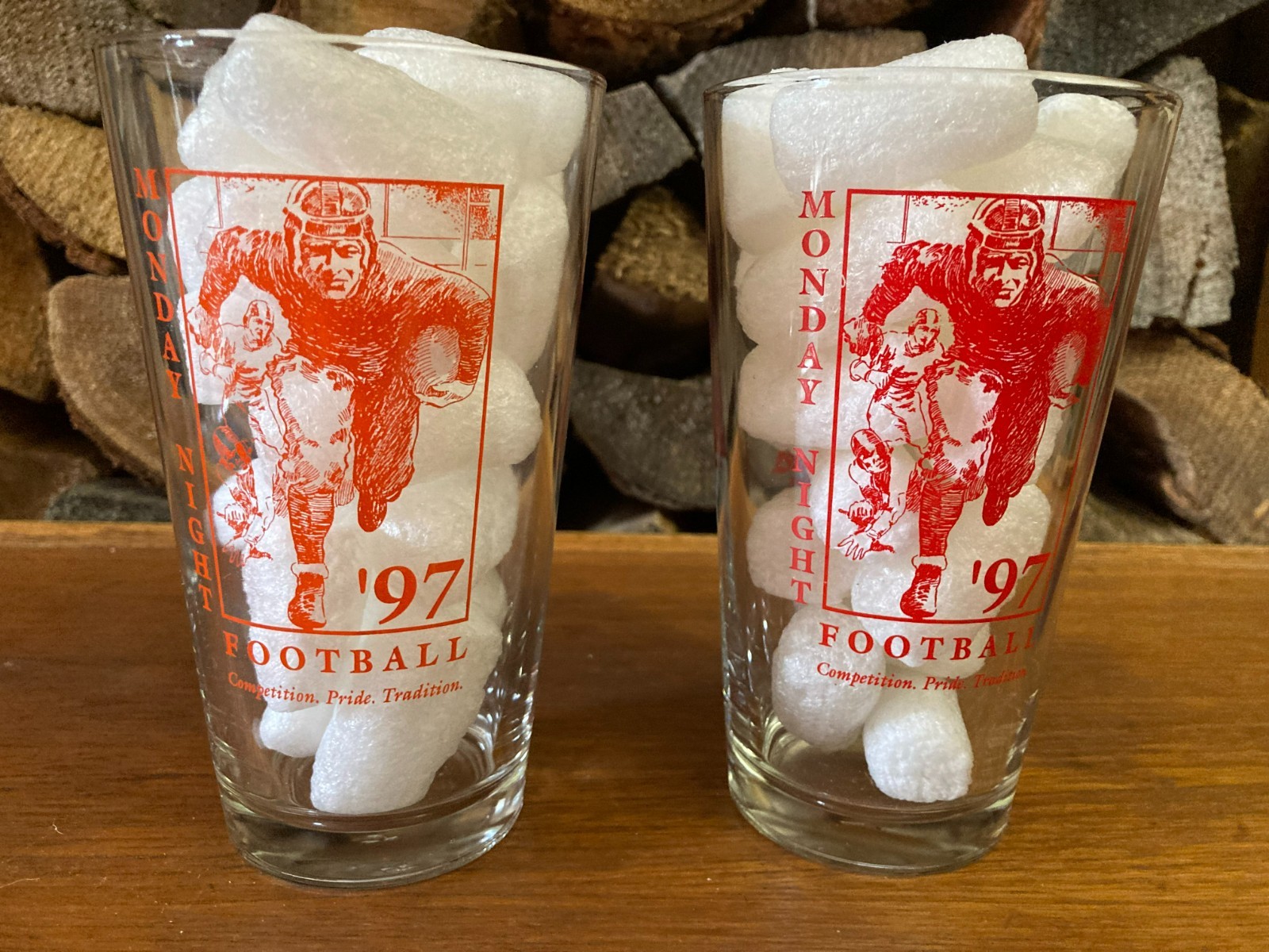 Monday Night Football pint glasses Denver Broncos 1997 MNF National League NFL
