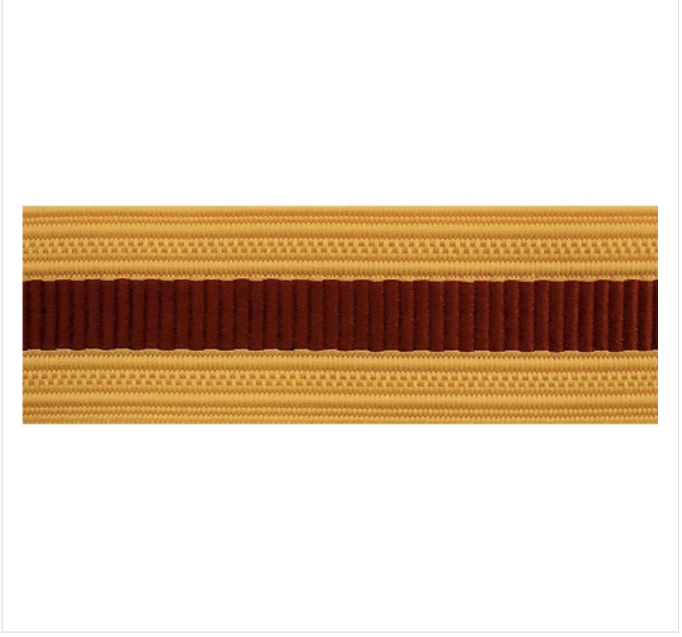 GENUINE U.S. ARMY SLEEVE BRAID: TRANSPORTATION - BRICK RED