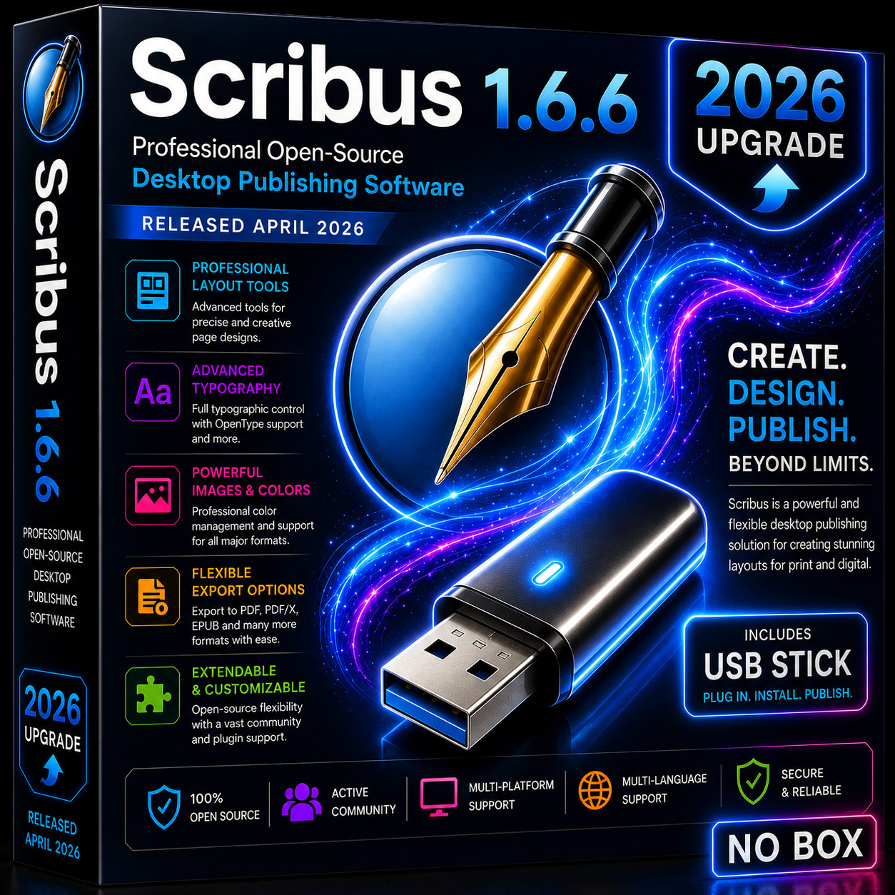 SCRIBUS 2026 PROFESSIONAL DESKTOP PUBLISHING SUITE v1.6.6 Software ~ MAC os