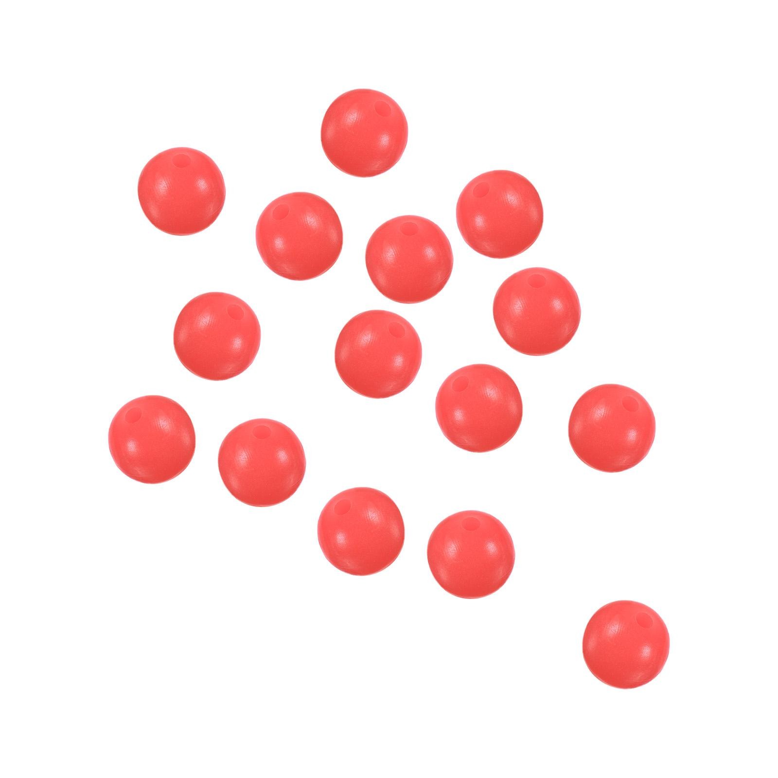 200Pcs 7mm Dia Round Soft Plastic Glow Fishing Beads Tackle Tool, Red