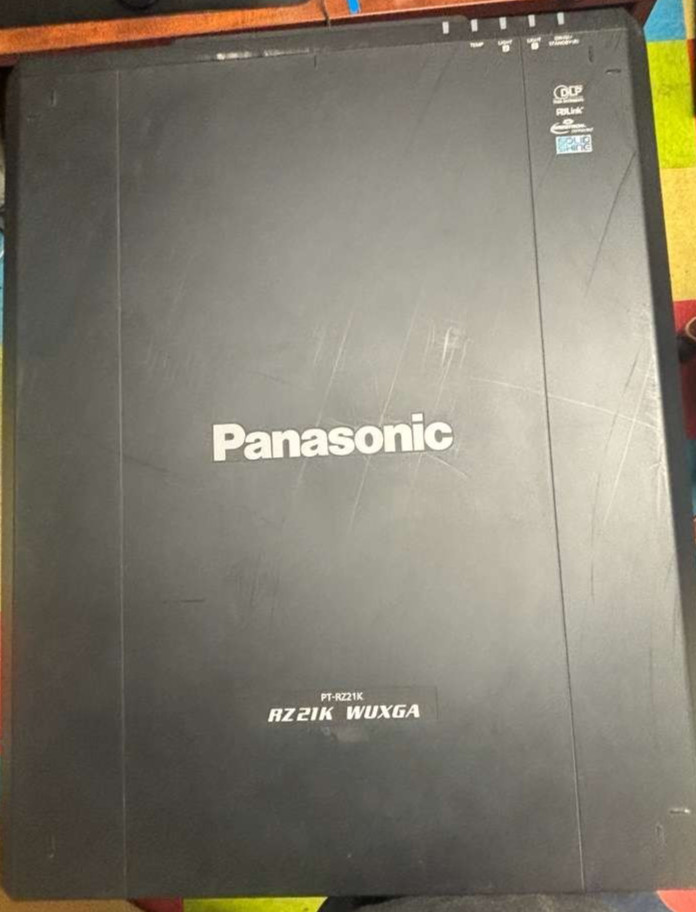 PANASONIC PT-RZ21K 3-Chip DLP Laser Projector - No Lens - As Is For Parts Only