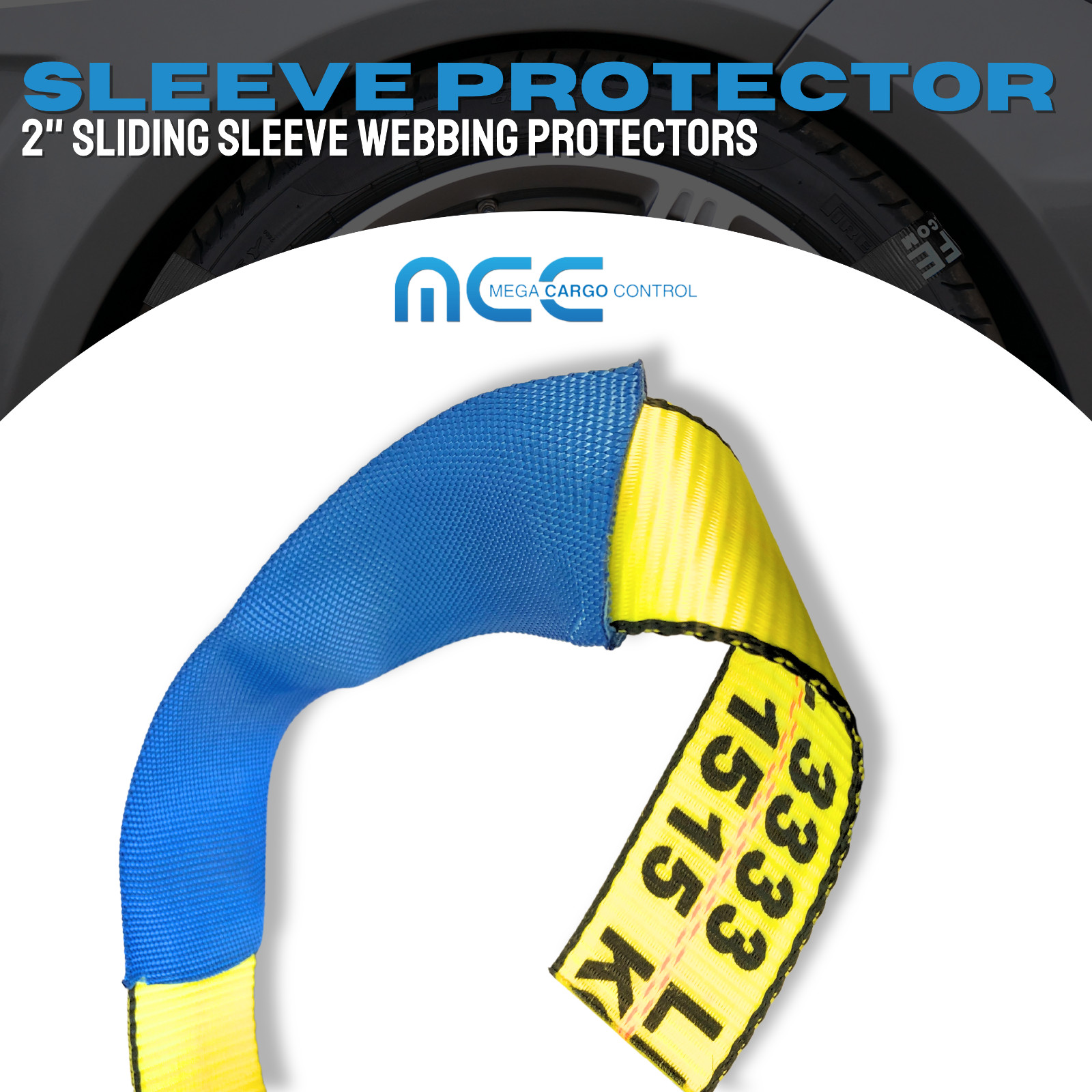 10 Pack 24" Sliding Sleeve Webbing Web Protector for 2" Ratchet Tie Down Strap