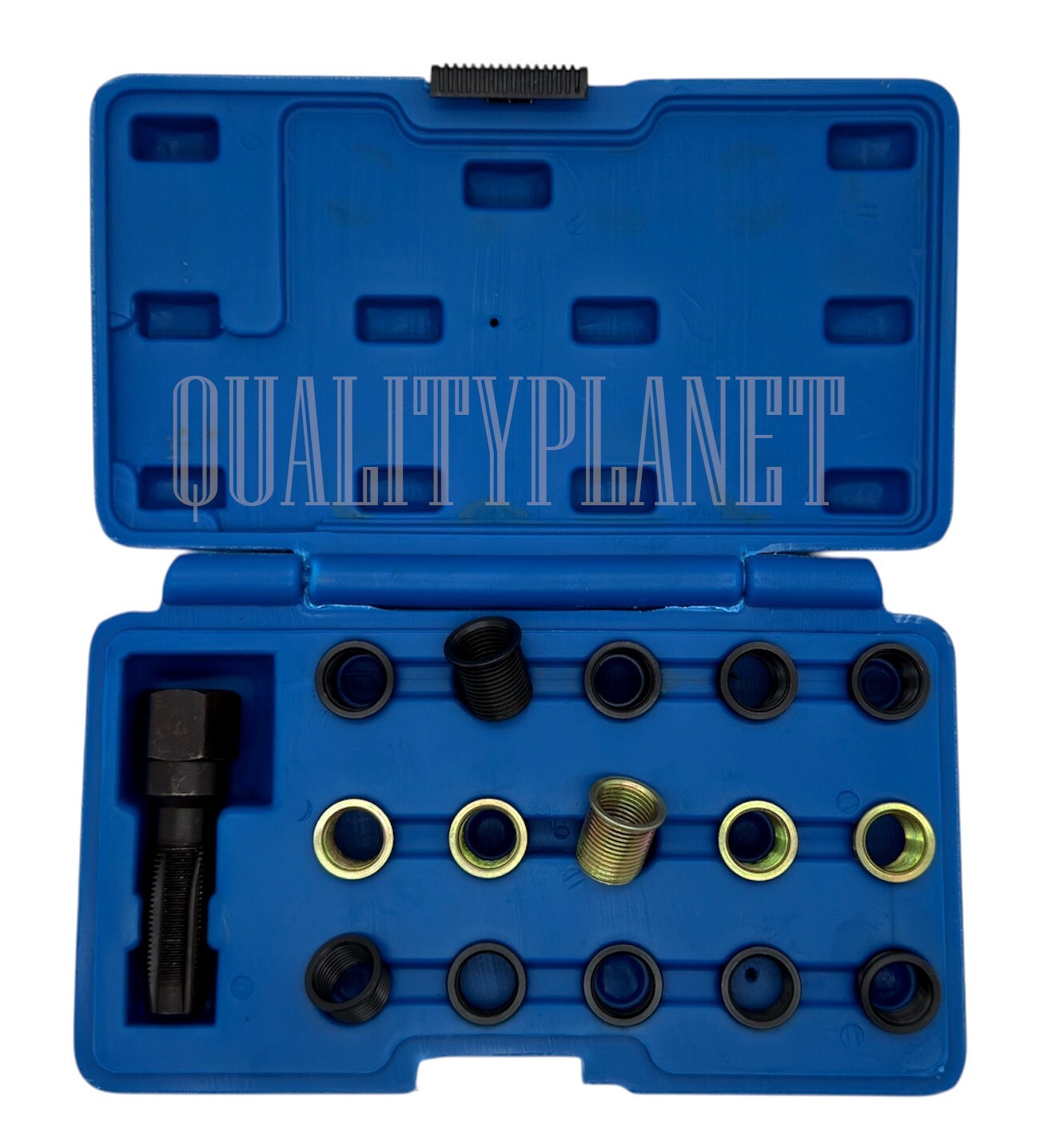 16pc SPARK PLUG THREAD REPAIR RETHREADING TOOL KIT M16 THREADED COIL INSERT