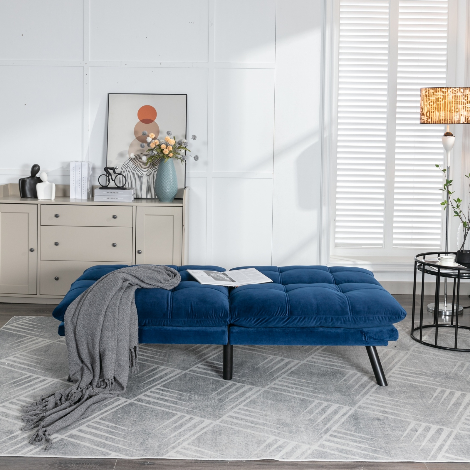 Convertible Home Soft Sleeper Sofa Bed Folding Modern Sofa Bed Pillow Top Arms