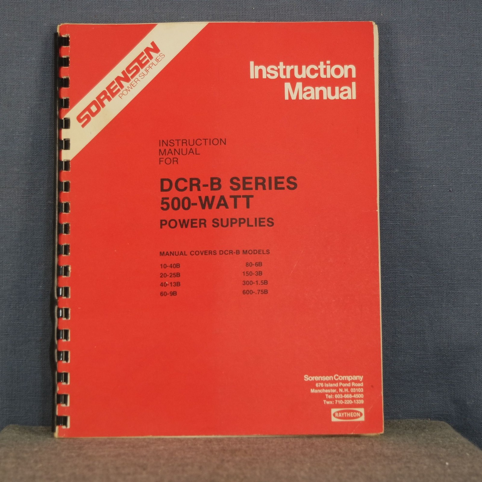 Sorensen Medium Low Voltage Power Supply SRL Series Instruction Manual & Service