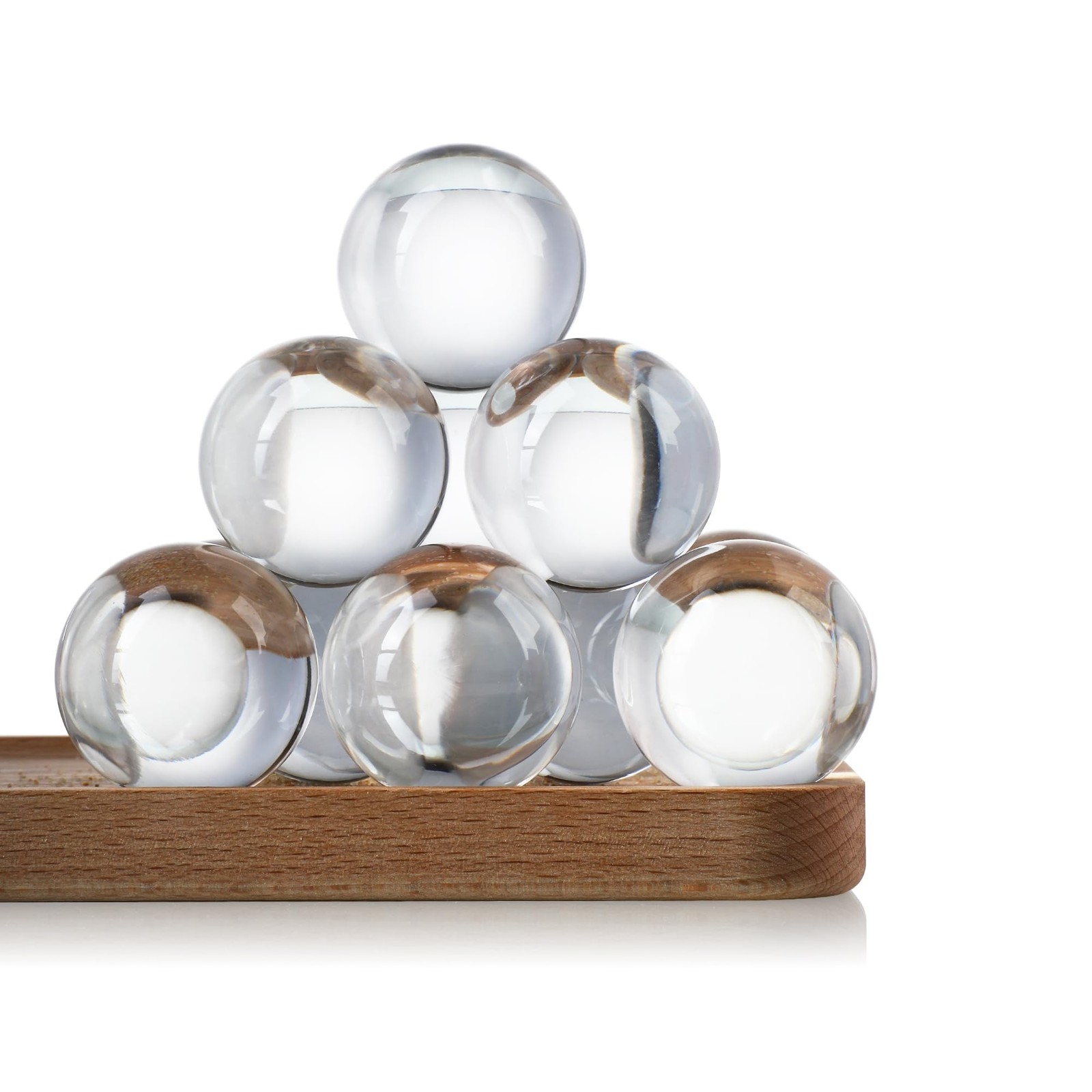 8pcs Clear Crystal Glass Balls 40mm Transparent Quartz Decorative Spheres for...