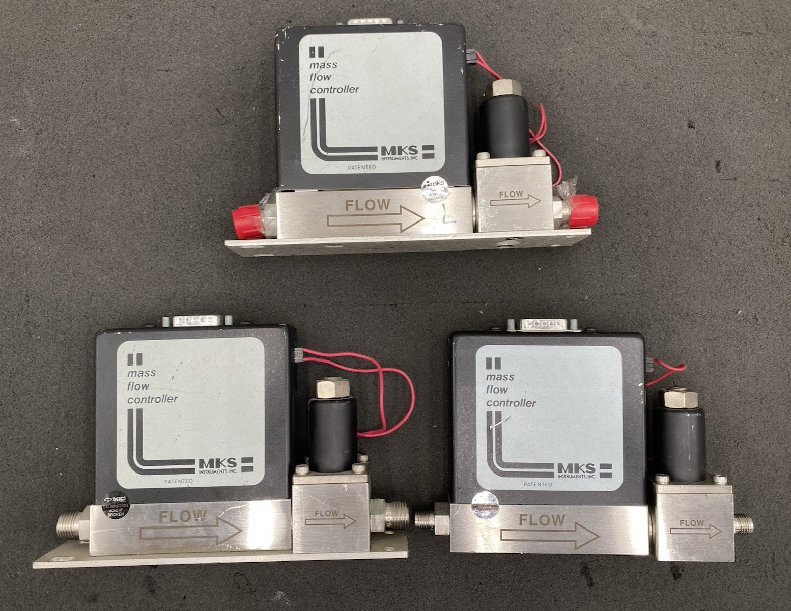 LOT OF 3 MKS 1259C-02000GV MASS FLOW CONTROLLER RANGE 2000