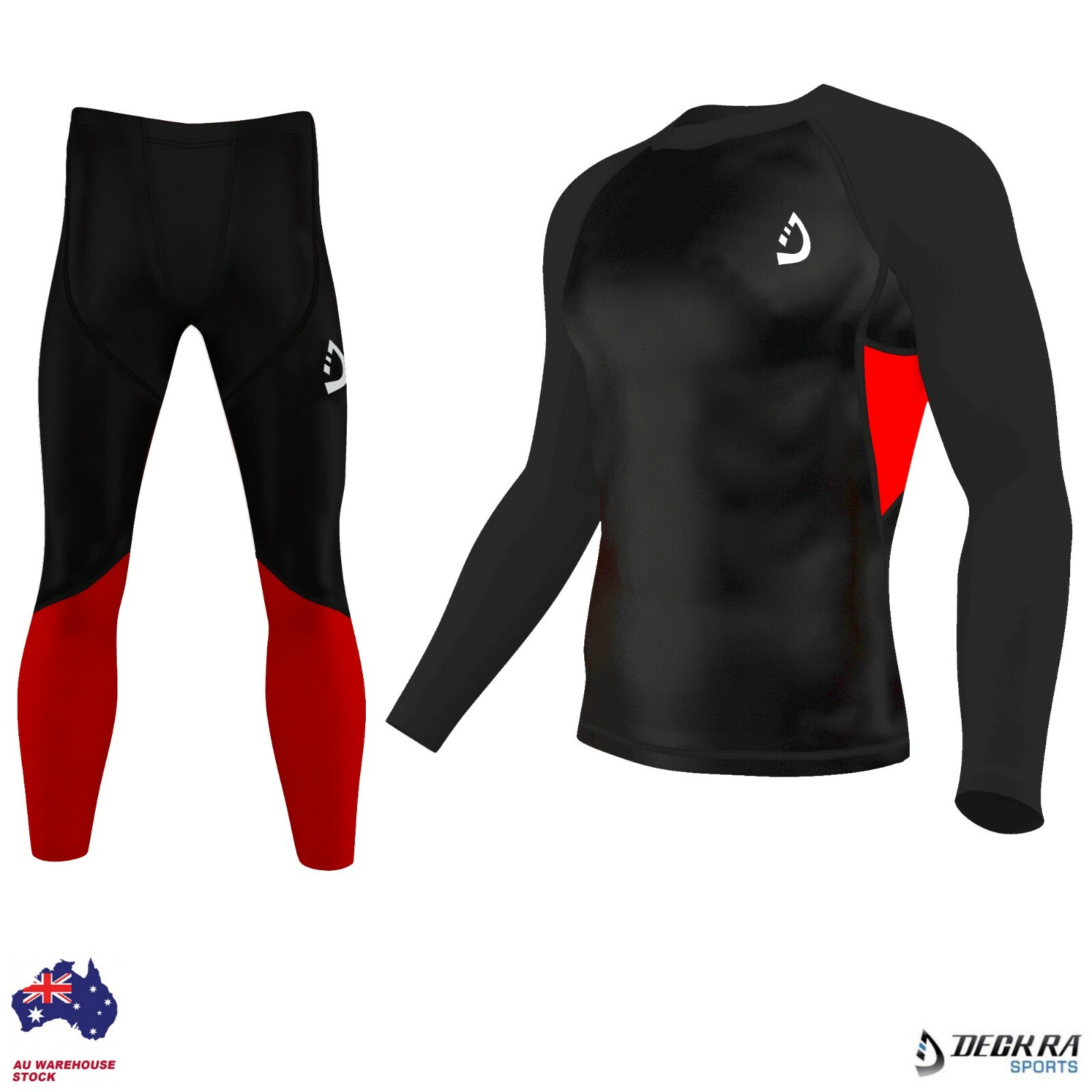 Compression Tights Mens Shirt + Top Base Layer Gym, Running, Yoga Base Layer Set