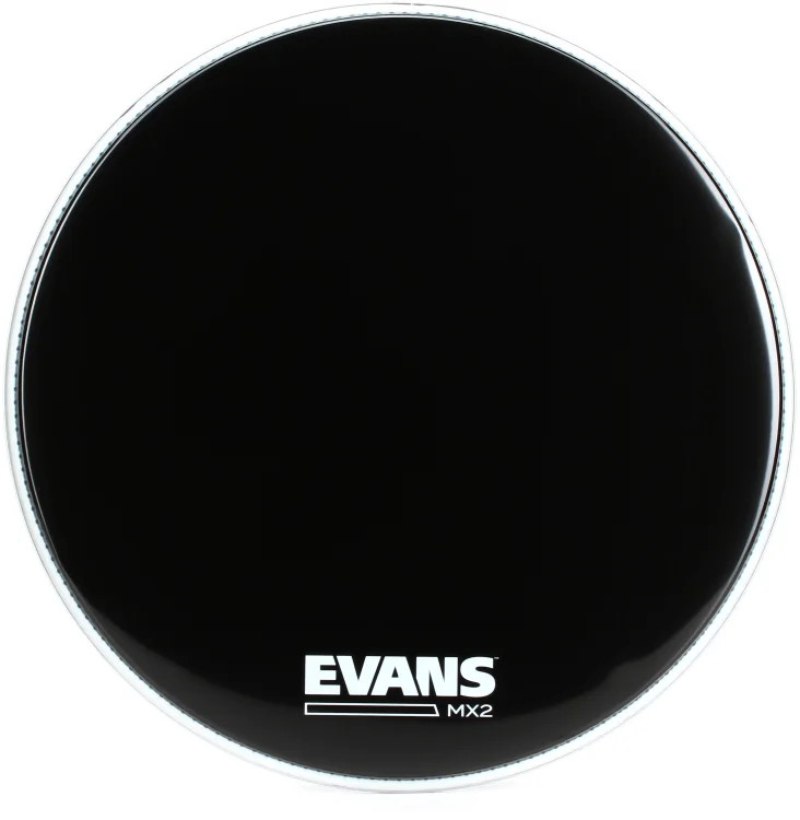 Evans MX2 Black Marching Bass Drumhead - 20 inch