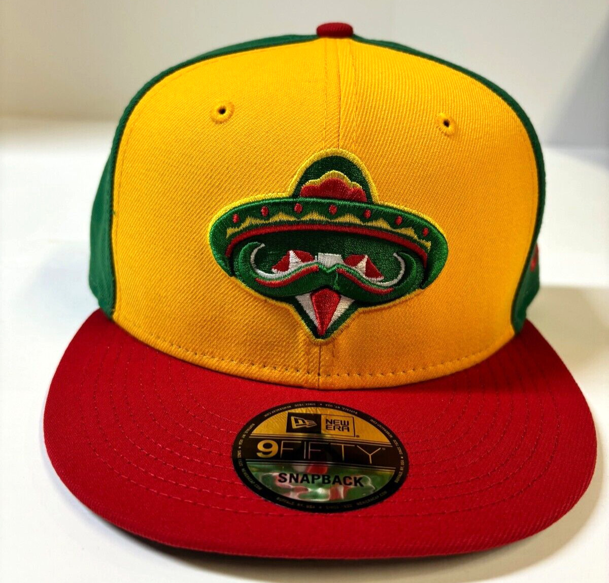 Arkansas Travelers MILB NE Copa 2023 Snapback Hat~Red/Green/Yellow