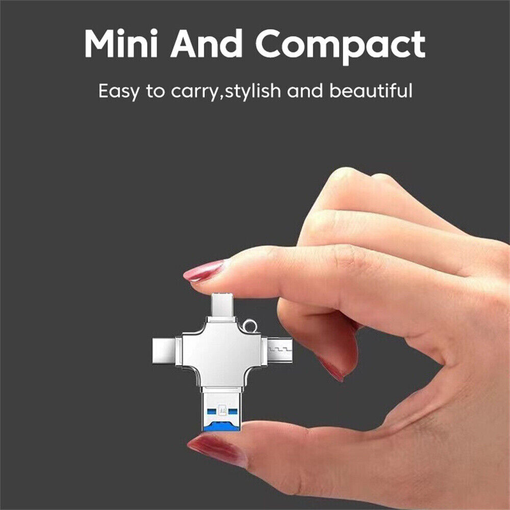 4 in 1 OTG Card Reader USB 3.0 Micro TF Memory Card Adapter For iPhone Android