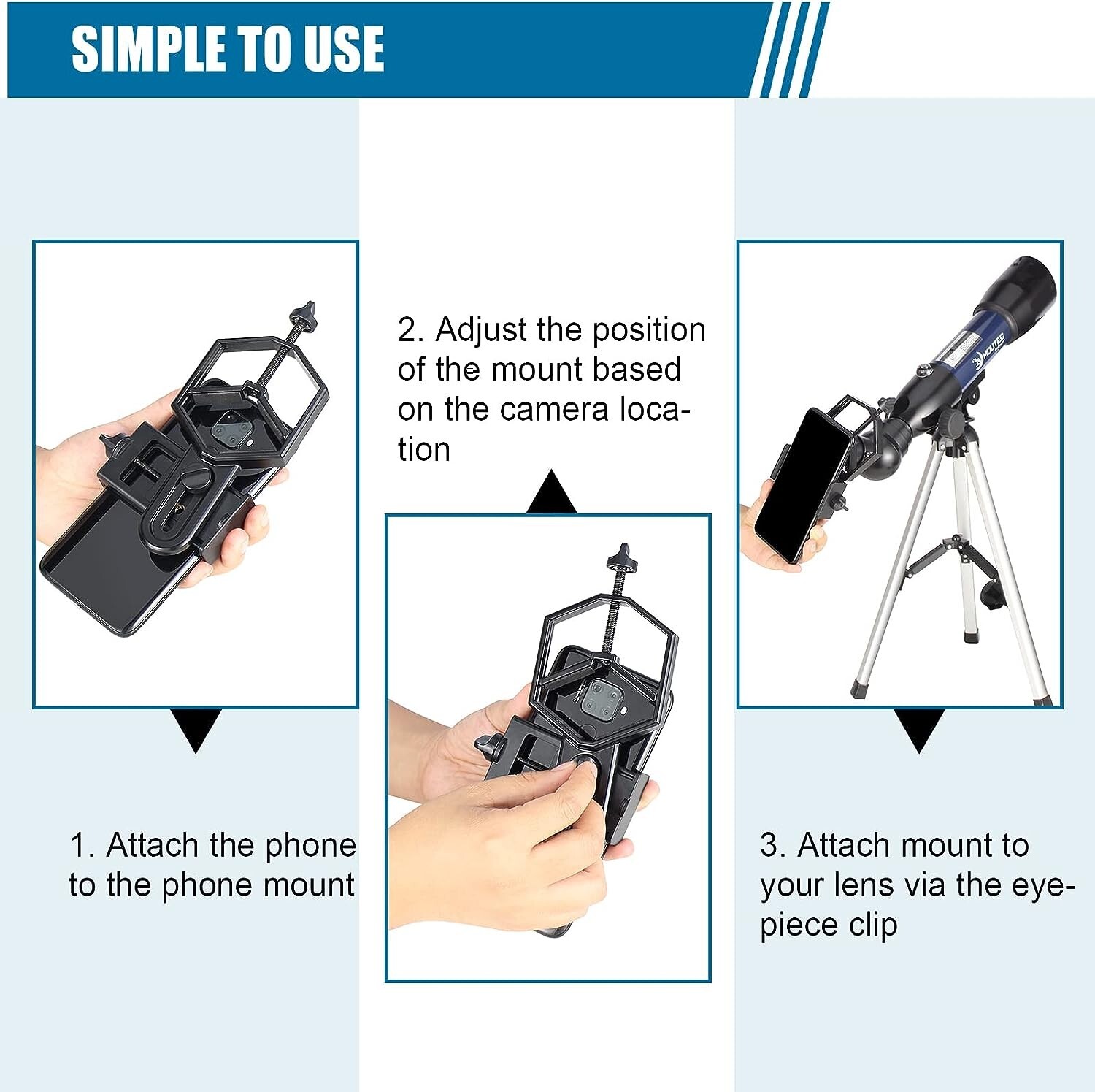 Universal Mobile Phone Holder Spotting Scope Cellphone Adapter Mount Rifle Scope