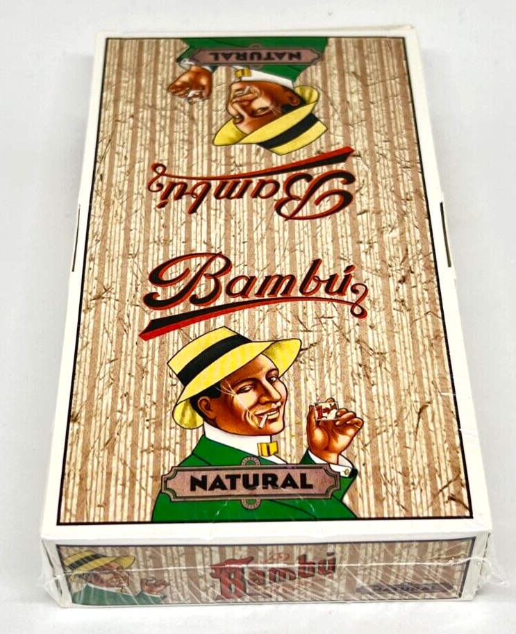 Bambu Natural Cigarette Rolling Papers 1 1/4 25 Booklet Display Box