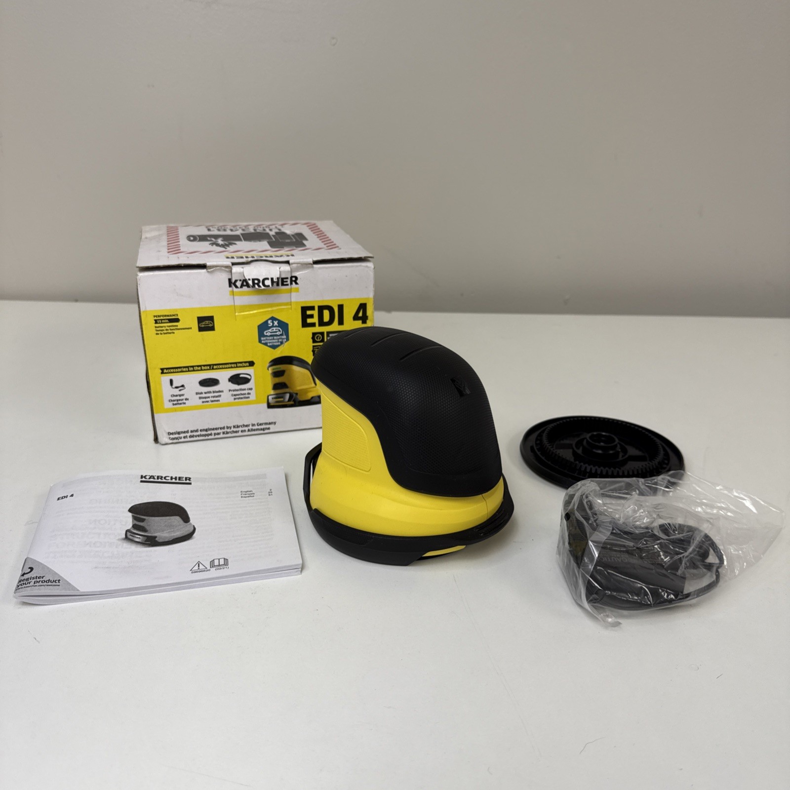 Karcher EDI 4 Window Electric Ice Scraper Rotating Blades - EU Power Supply