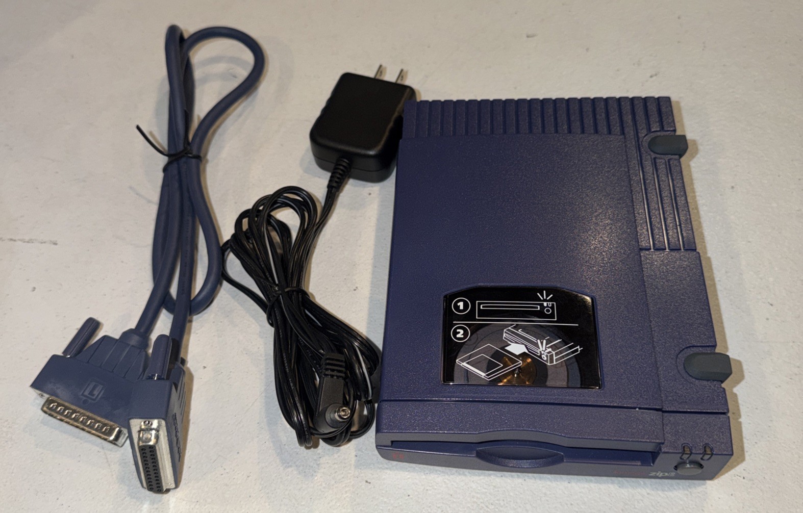 Iomega Zip 100 Portable External Drive Z100P2, Cable, Power Supply
