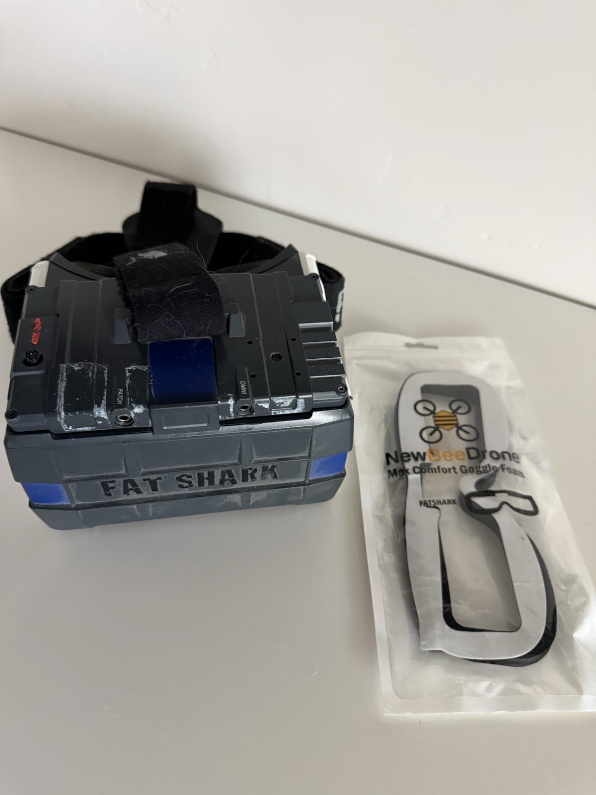 Fat Shark FPV Drone Goggles Headset w/ NewBeeDrone Comfort Goggle Foam – Used