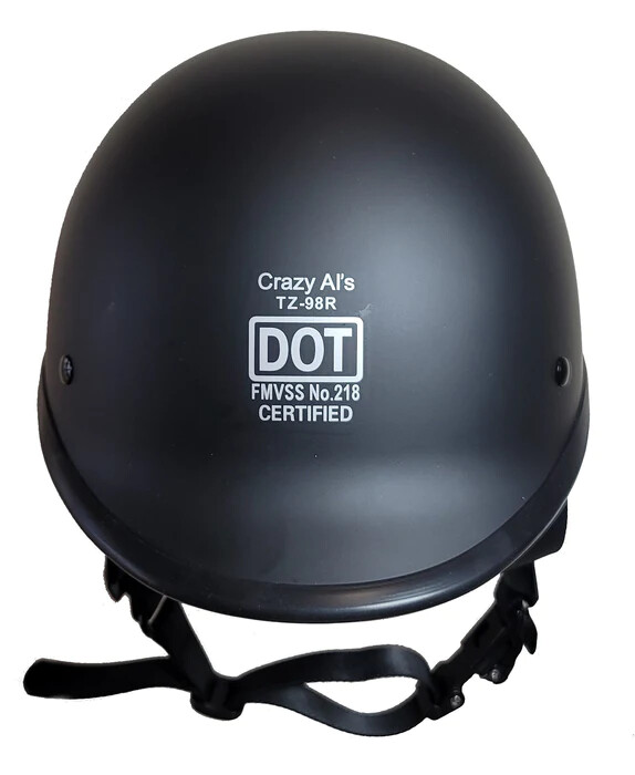 Crazy Al's Smallest lightest DOT Beanie Helmet Matte Black Switchback!