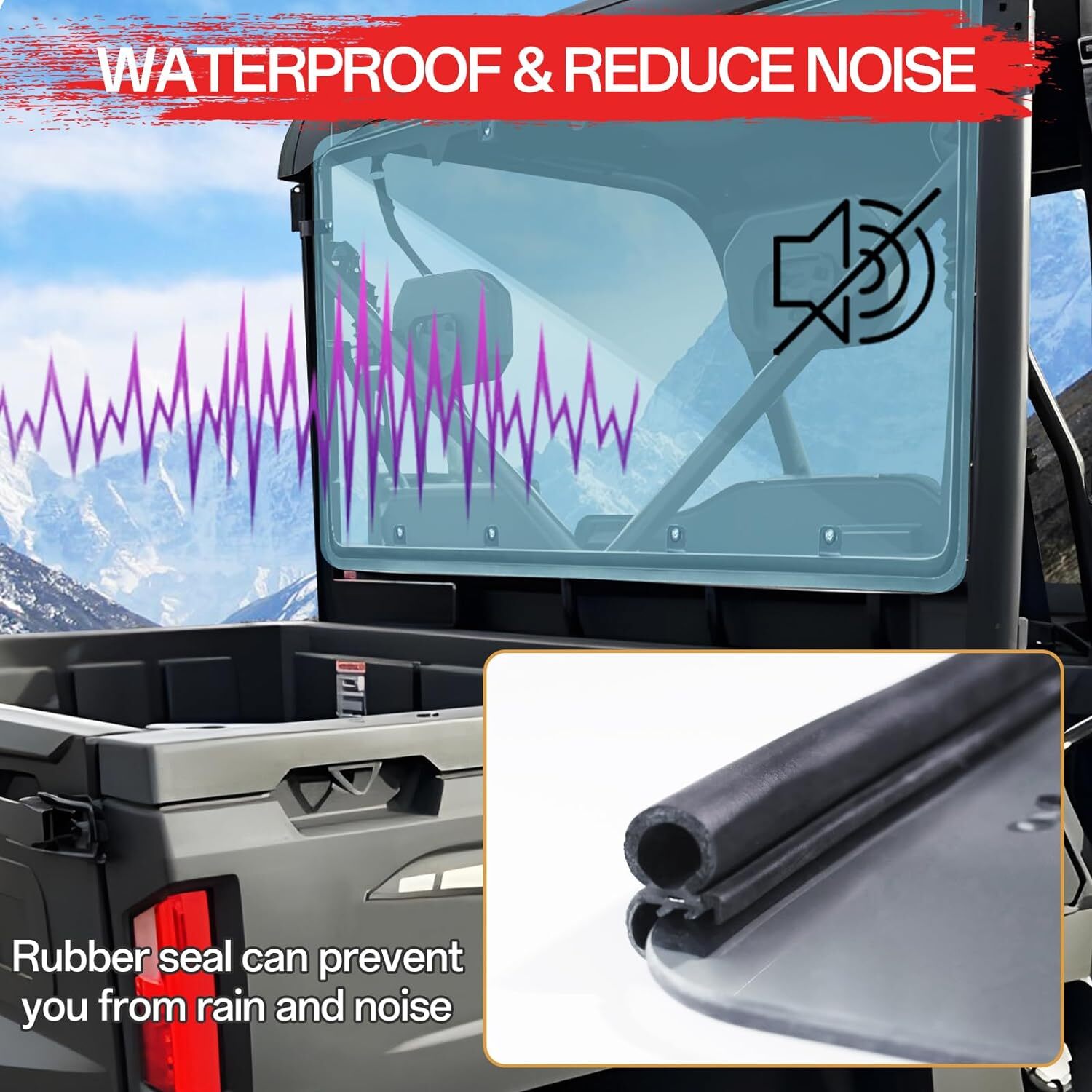 Lightly Tinted Rear Windshield for 2021+ CFMOTO UForce 600 Back Window