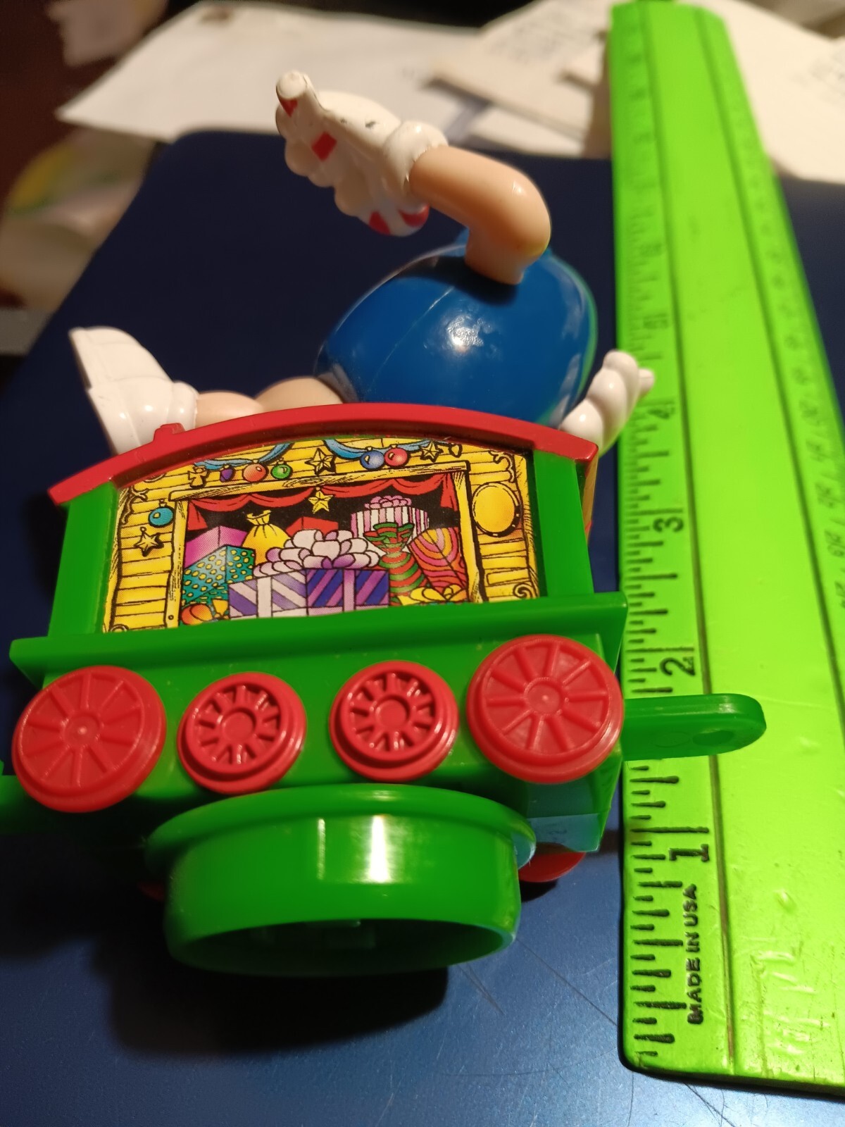 M&M Candy Topper Figure - Blue Train 3.75" (23-325)