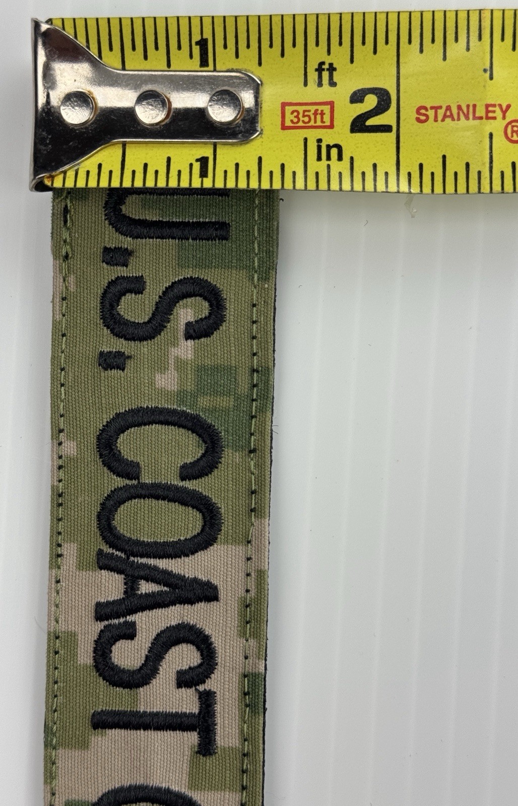 USGI Coast Guard Green Digital Camo Branch Tape Patch w/Hook Attachment EUC