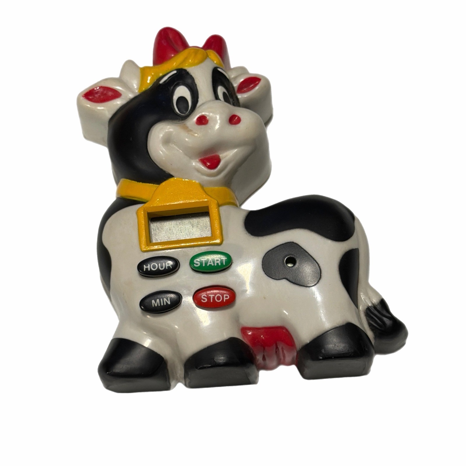 VTG Cow Digital Kitchen Timer Magnetic Black White Farmhouse Novelty Decor