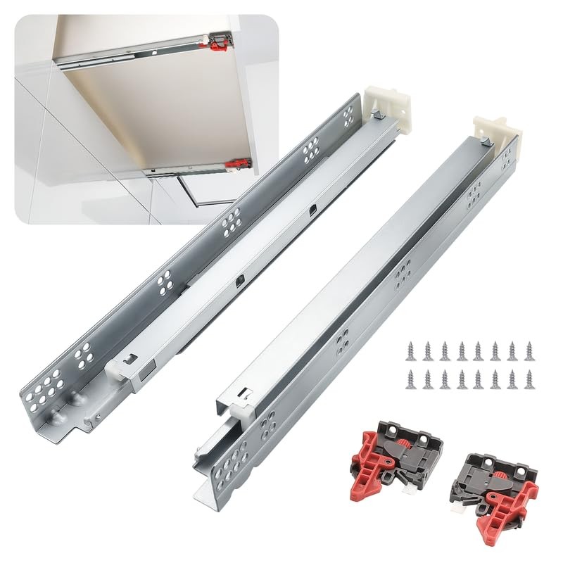5 Pairs 18 Inch Soft Close Undermount (Bottom Mount) Drawer Slides,Concealed ...
