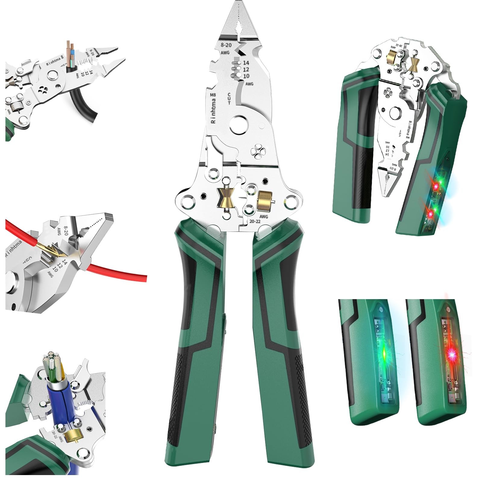 14-in-1 Wire Stripping Pliers, 2026 New Rechargeable Wire Strippers Tool with...