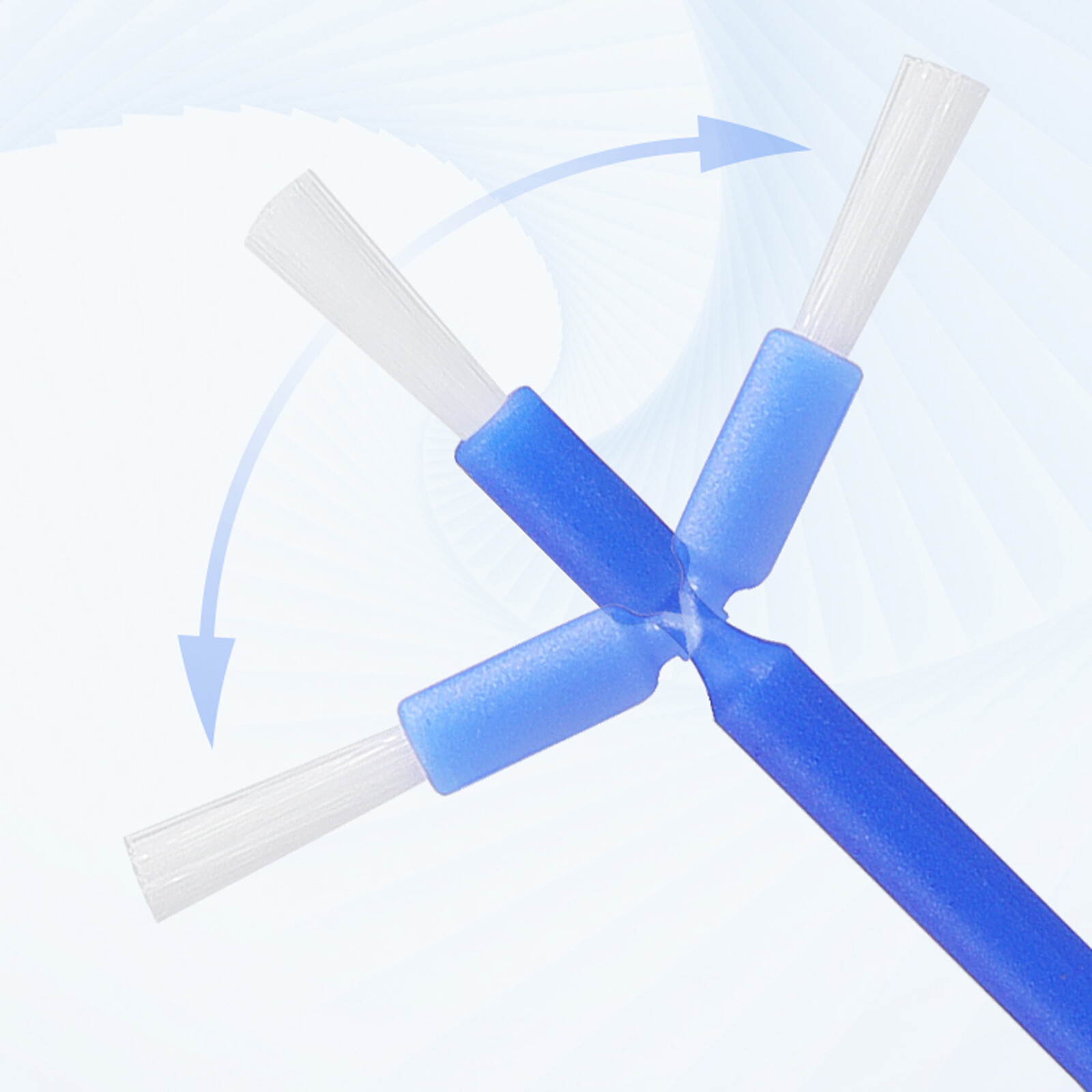 Dental Disposable Micro Applicator Bendable Brush Long Shank Pink/Blue 100 Pcs