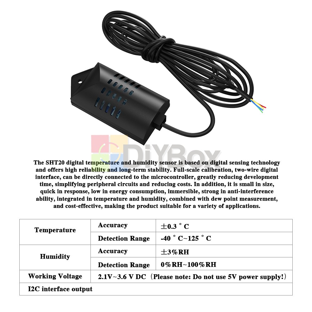 SHT20 Temperature Humidity Sensor Modbus Module RS485 High Precision Transmitter