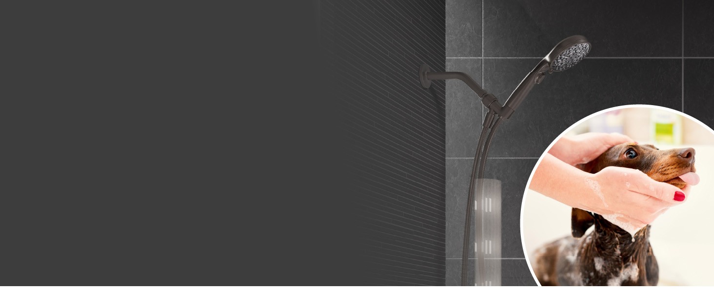 HydroFuse Handheld Shower Head with Magnetic Docking 6-Function High Pressure