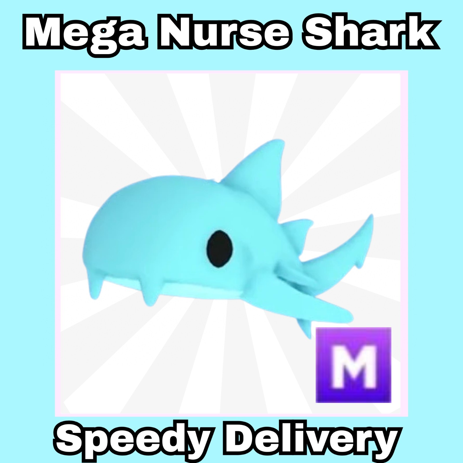 Mega Neon Nurse Shark - Summer Camp!☀️ Adopt your pets TODAY - Speedy Delivery