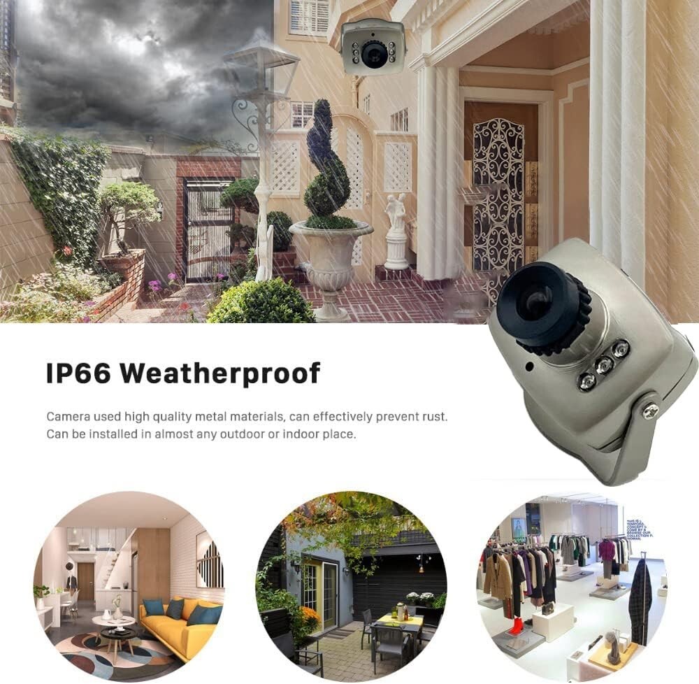 CCTV 1/3 CCD 1000tvl 6mm 6 IR LED Mini Video Security Camera Waterproof +Bracket