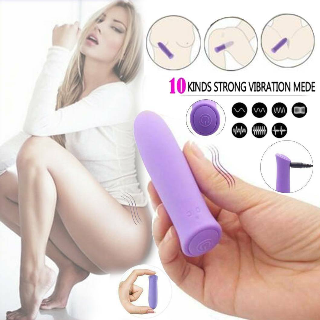 Rechargeable-Bullet-Vibrator-G-Spot-Dildo-Clit-Stimulator-Women-Orgasm-Sex-Toys