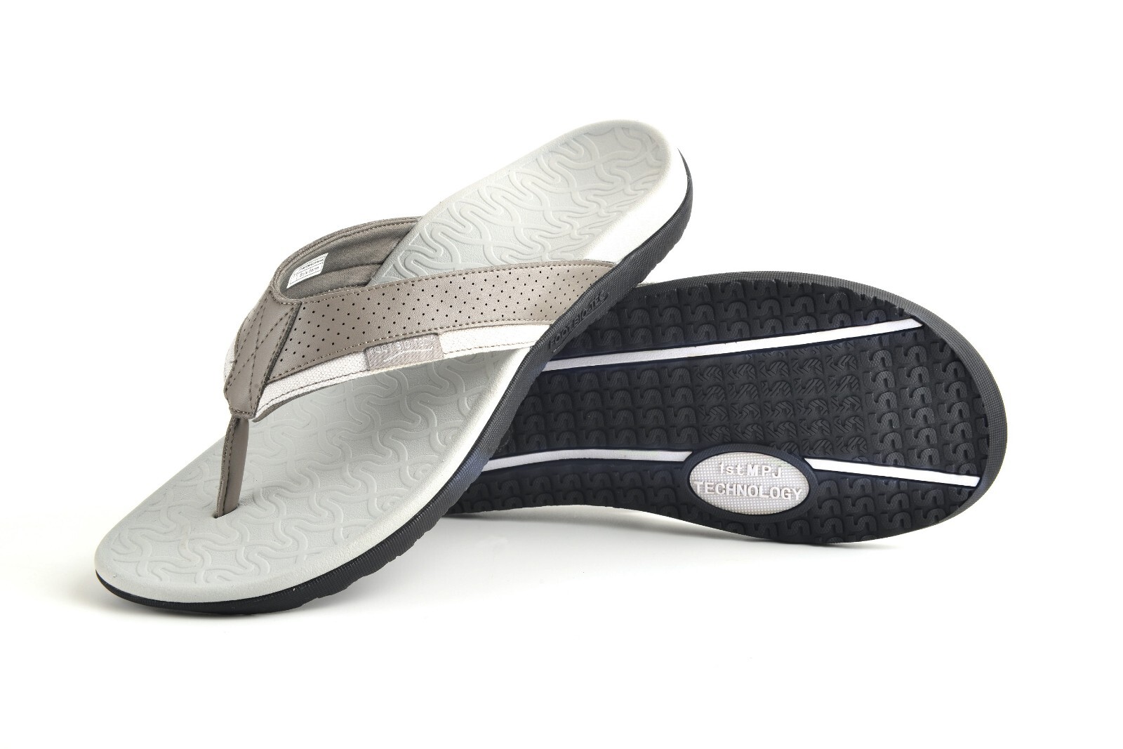 FOOT BIO-TEC Men Orthotic Footwear —Sense Gray- Strong Arch Support (Clearance )