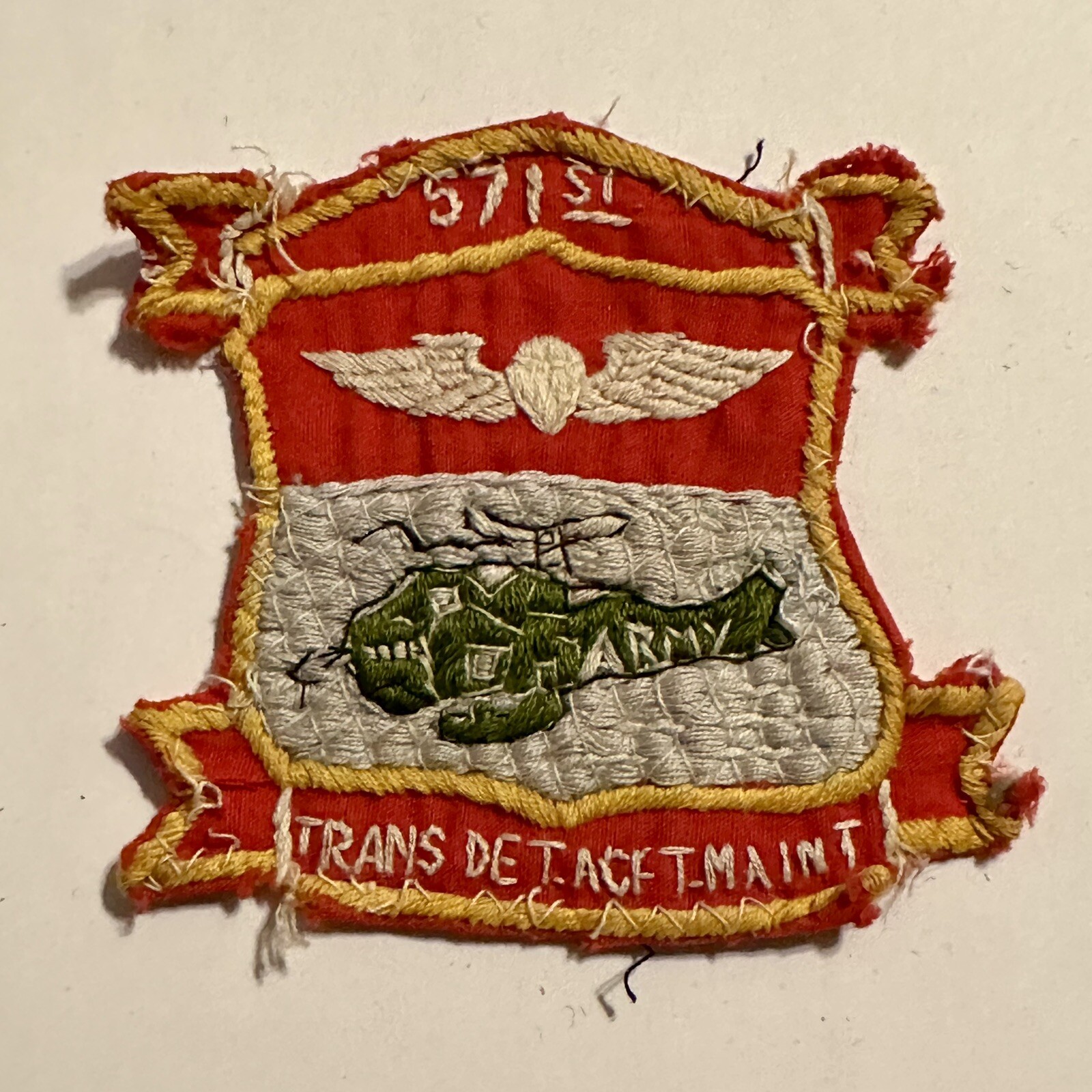 Vietnam War Original 571st Transportation Detachment Patch Theatre Made