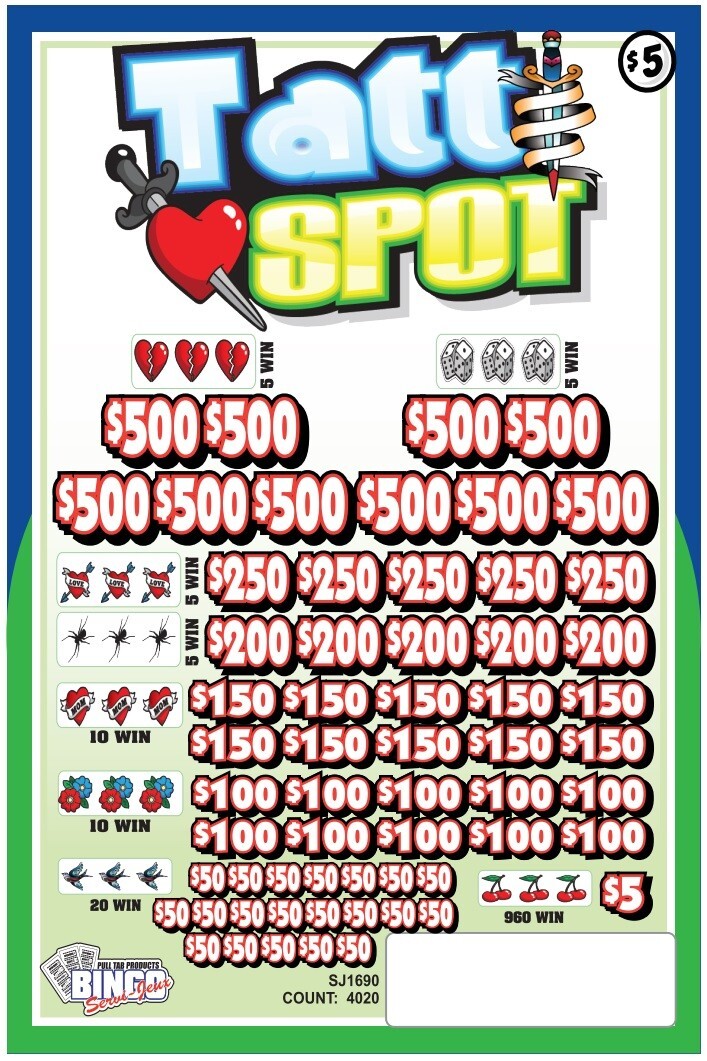 NEW pull tickets TATT SPOT - Instant Tabs