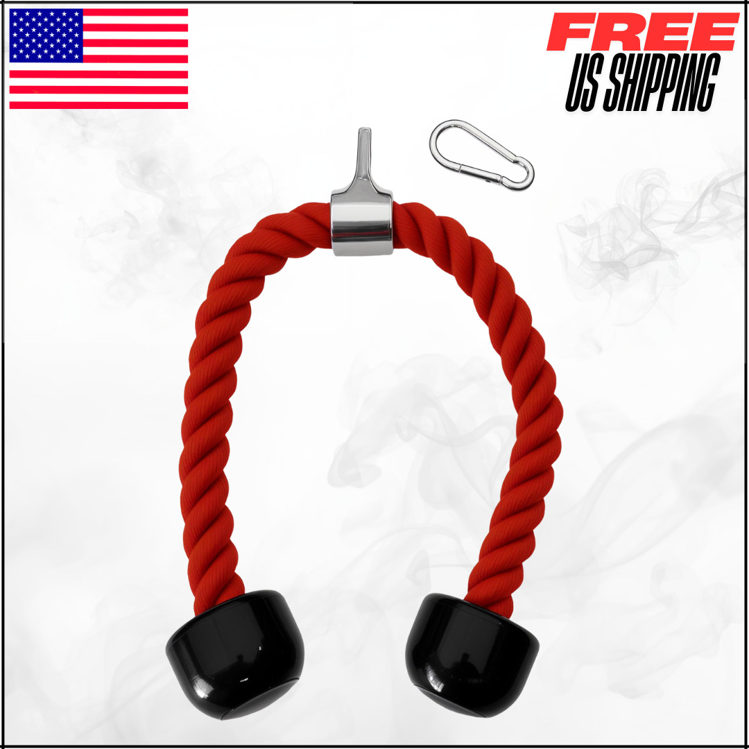 Heavy Tricep Rope Cable Machine Accessories For LAT Pull Down Pulley System
