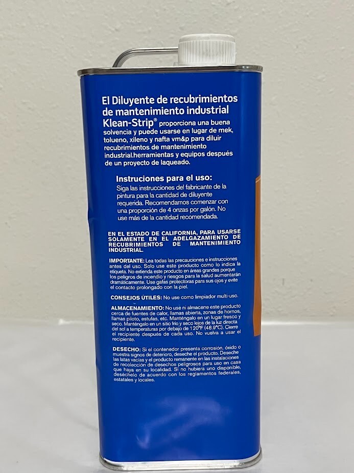 Klean Strip Industrial Maintenance Coating Thinner 1 Gallon - Solvent