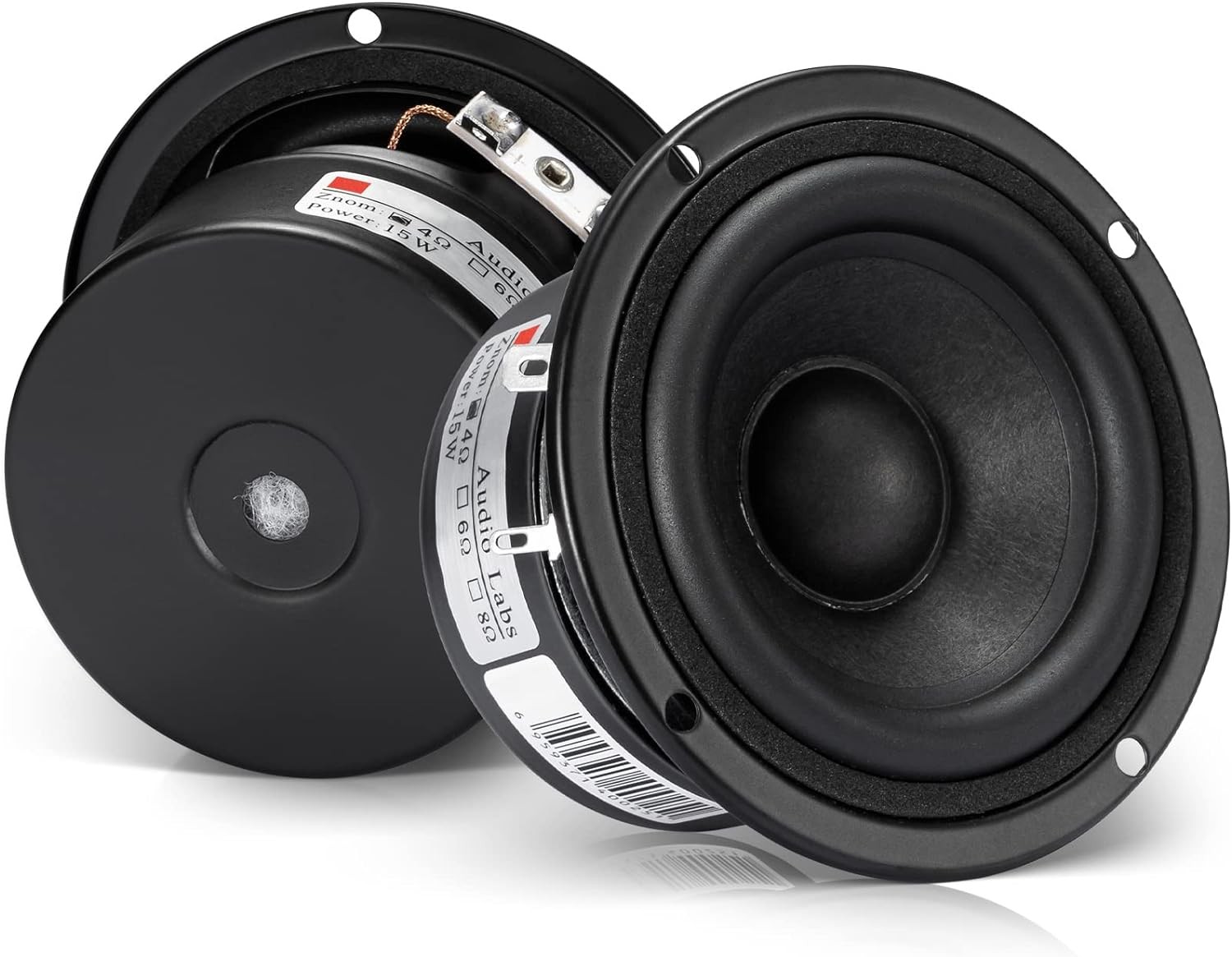 Facmogu 3 inch Tweeter Speakers HiFi Full Range Woofer 4 Ohm, Black