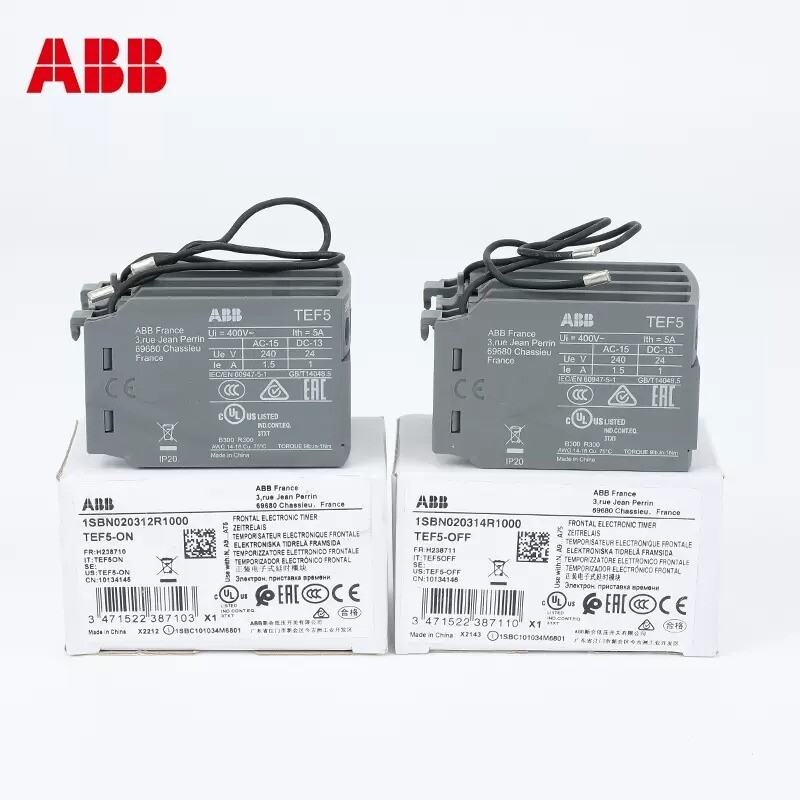 Brand NEW ABB Power-on Delay Head TEF5-ON Contactor Timer Module Free Shipping