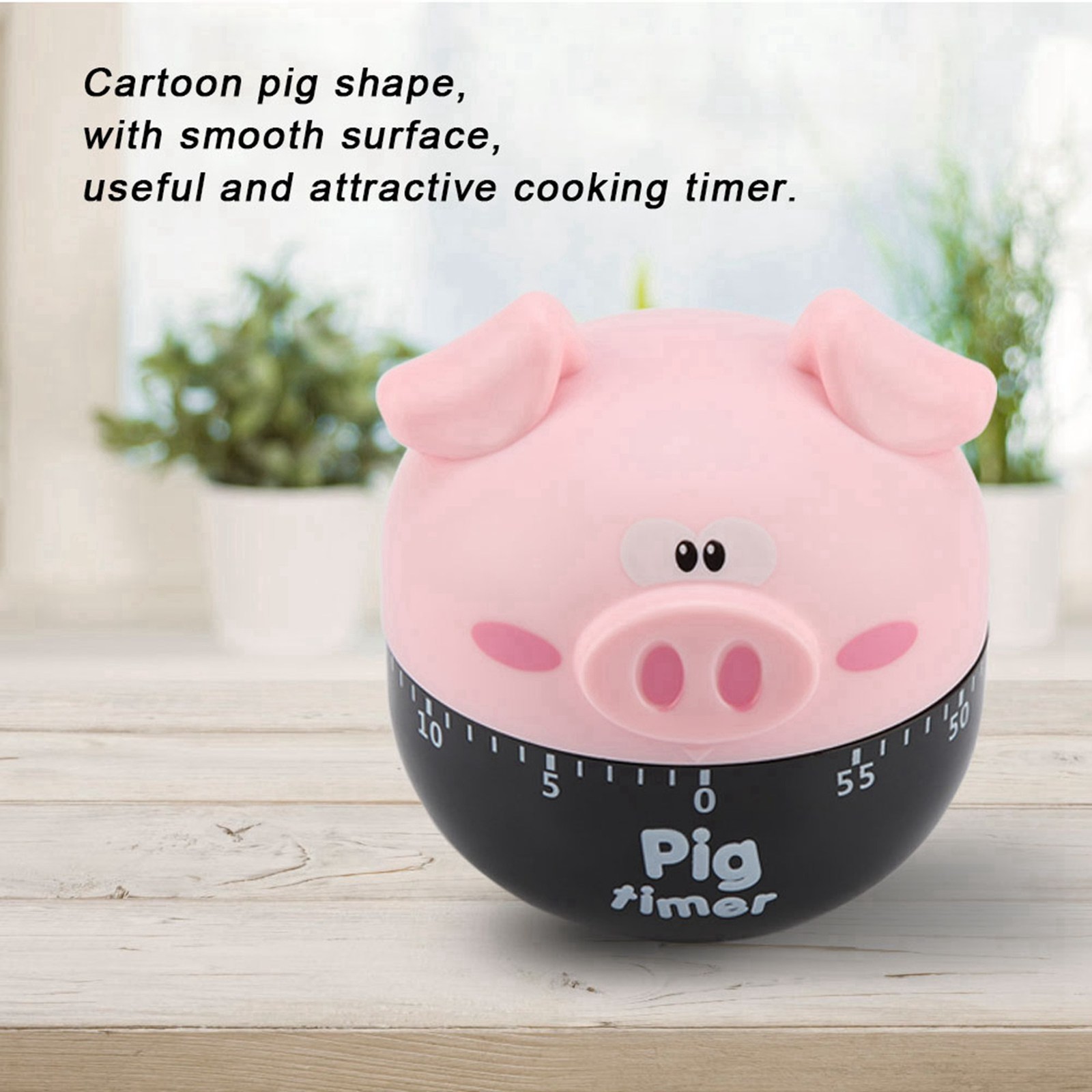 Cartoon Pig Kitchen Timer Mechanical Timers Counters For Cooking Timing Tool V5e