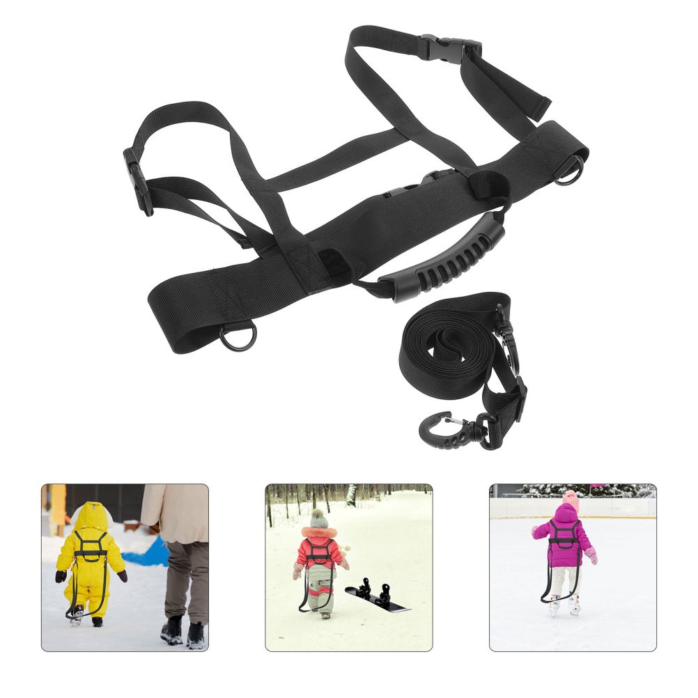 Ski Harness Backpack Fastener Straps Skating Training Leash Skateboarding