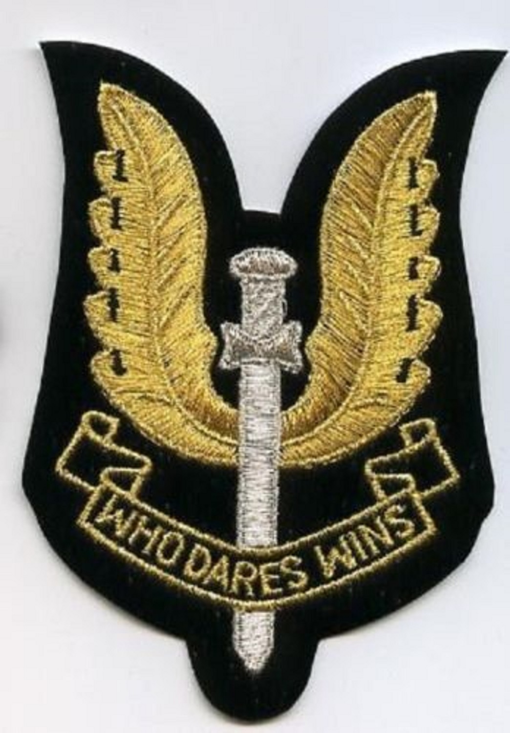 DAESH WHACKER© US GREEN BERETS SAS JTF2 KSK Iron-On PATCH: SAS GOLD INSIGNIA