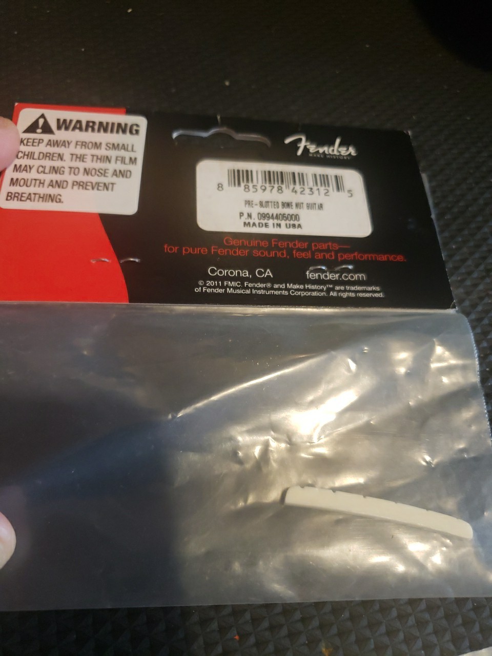 Fender Pre- Slotted Bone Nut Guitar