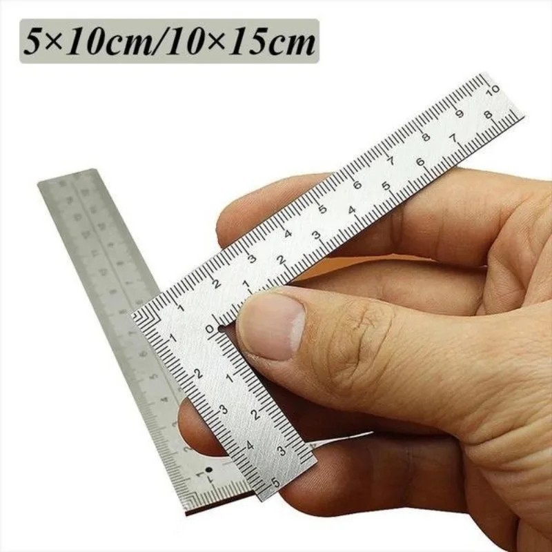 1pc Stainless Steel L Square Ruler Small Measuring Layout Tool - NEW