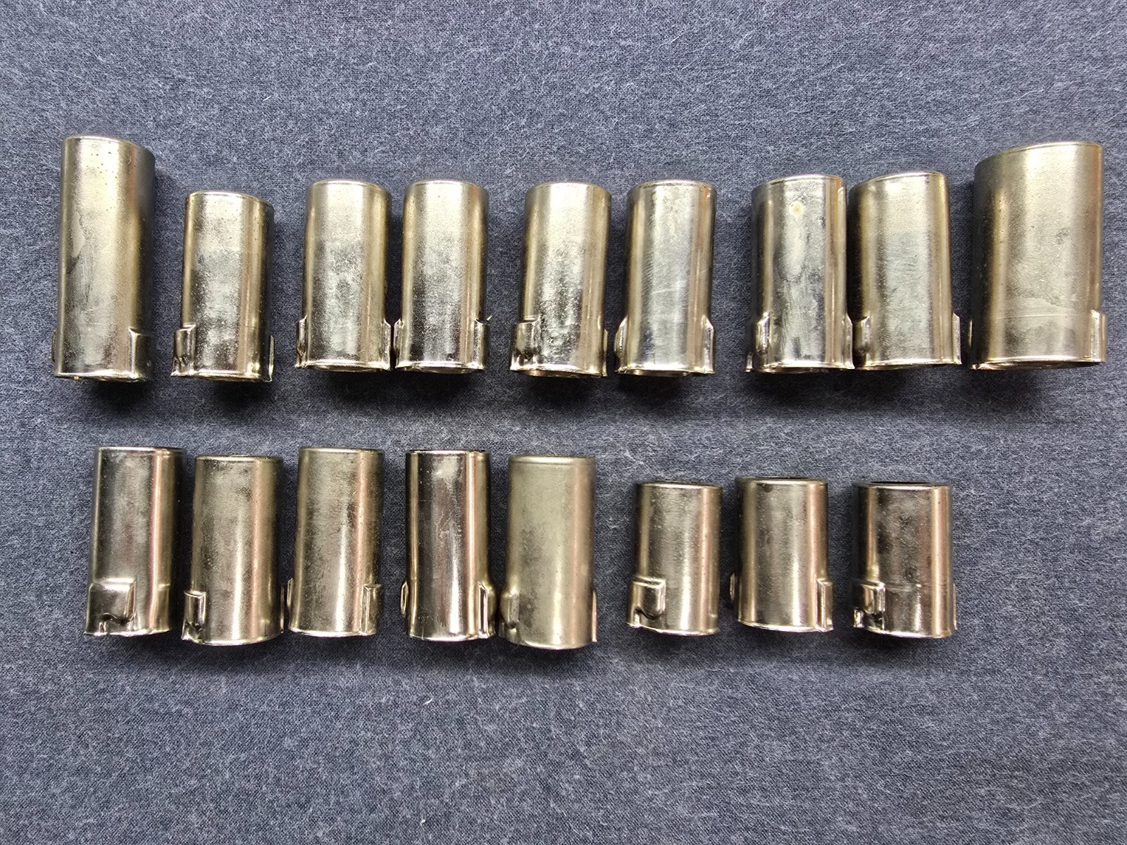 Hammarlund SP-600 Ham Radio Receiver Part - Lot of 17 Metal Tube Shield / Covers