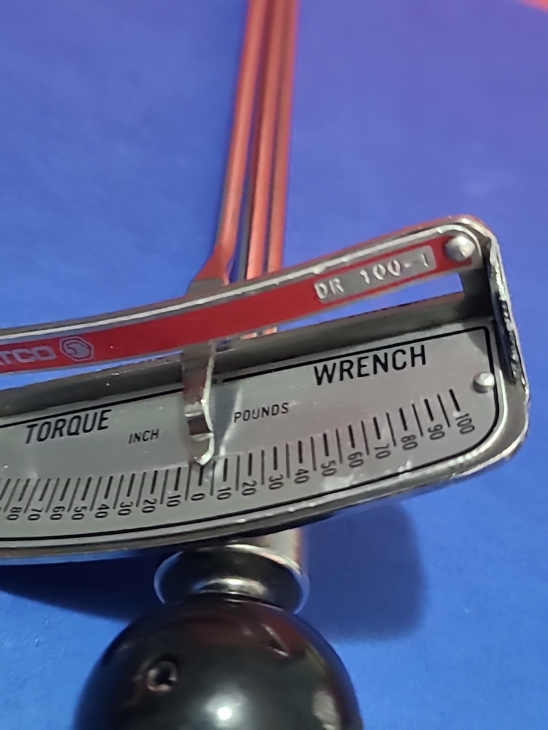 Vintage MAC Tools DR100-1 Beam Torque Wrench 3/8 Drive USA Made Collectors Item