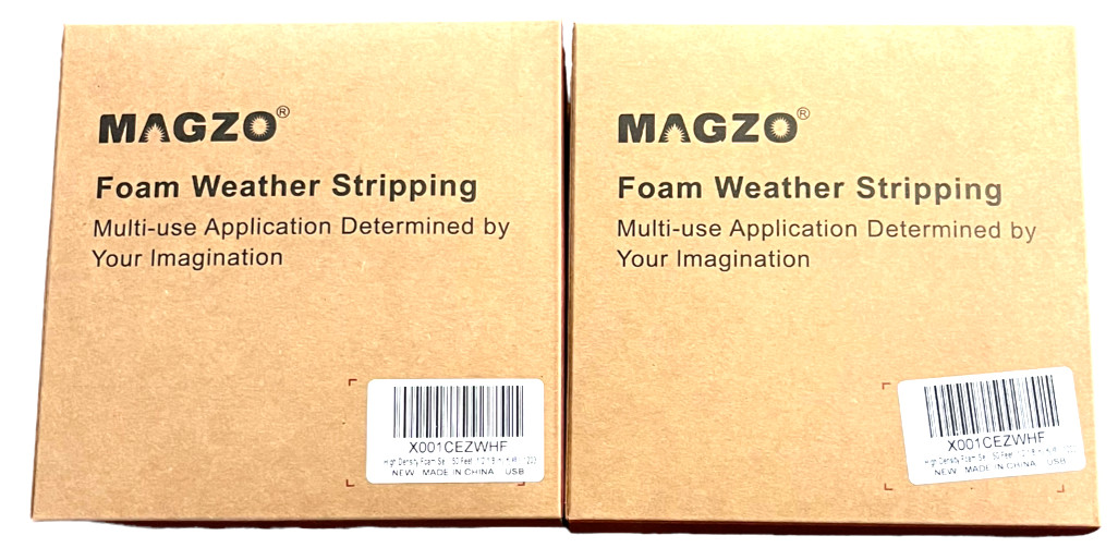 Foam Weather Stripping Thick High Density Foam Strip Tape - LOT of 2