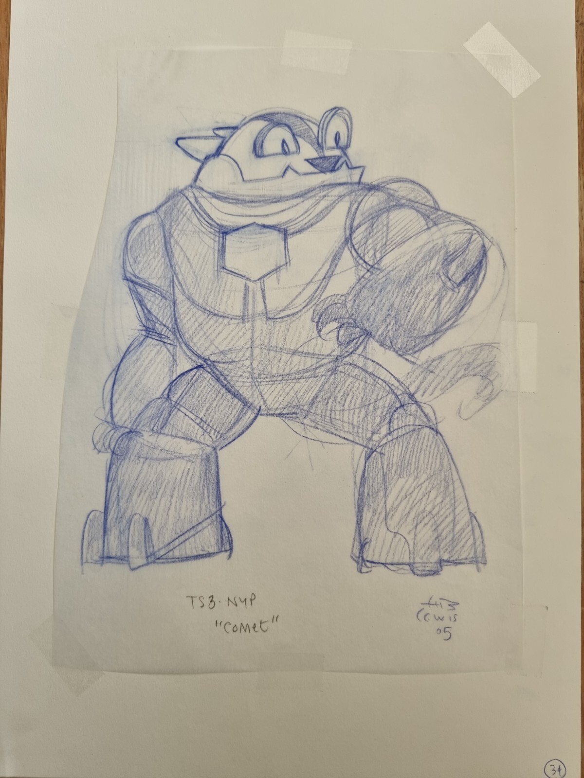 Rare Disney TOY STORY 3 Original Animation Art Character Drawing #34