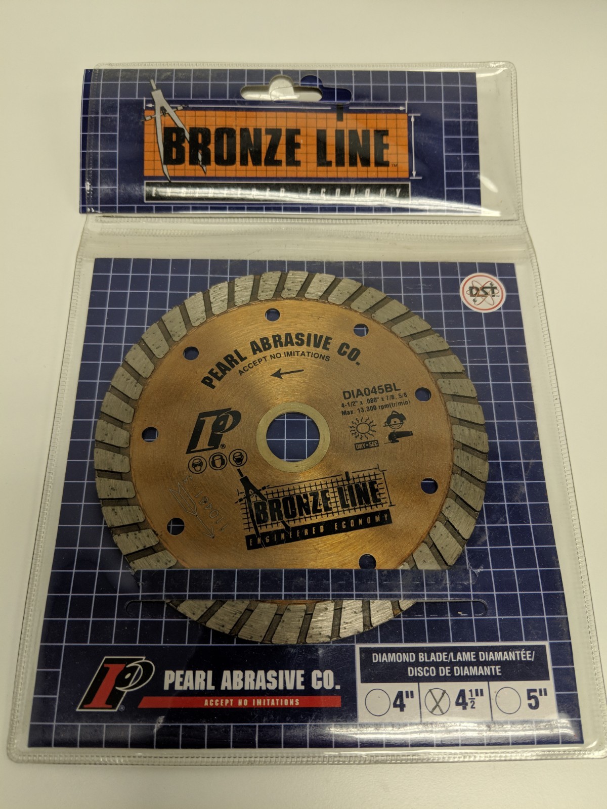 Pearl Abrasive Bronze Line 4-1/2" Turbo Diamond Blade - Two Pack